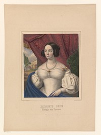 Portret van Elisabeth Ludovika van Beieren, koningin van Pruisen (1823 - 1845) by Wilhelm Werner, Königliches Lithographisches Institut and Gebroeders Rocca