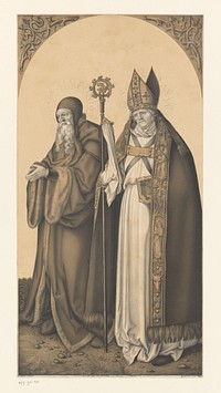 Heilige Simon en Lazarus (1824) by Johann Nepomuk Strixner, Albrecht Dürer and Johann Nepomuk Strixner