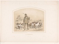Jager met tien jachthonden (1819 - 1854) by François Grenier, Joseph Rose Lemercier, Henri Jeannin and Junin and Co  E Gambart