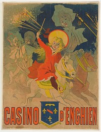 Affiche voor het casino van Enghien-les-Bains (1890) by Jules Chéret