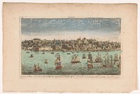Gezicht op de stad Lissabon (1760) by anonymous, anonymous and anonymous