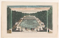 Gezicht op het Île Royale in de Tuin van Versailles (1722 - after 1758) by Nicolas Jean Baptiste Poilly and anonymous