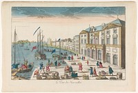 Gezicht op het Stadhuis en de haven te Marseille (1745 - 1775) by Jean François Daumont and anonymous