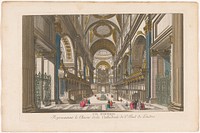 Gezicht op het koor van Saint Paul's Cathedral te Londen (1700 - 1799) by anonymous and anonymous