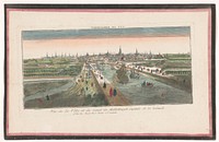 Gezicht op de stad Middelburg en het Havenkanaal (1700 - 1799) by Basset and anonymous
