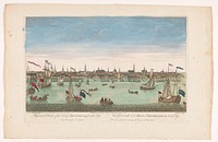 Gezicht op de stad Amsterdam gezien vanaf het IJ (1752) by anonymous, anonymous, Thomas Bowles II, Peter van Ryne and Robert Sayer