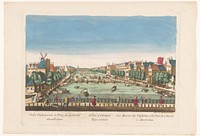Gezicht op de Amstelsluis en het Diaconieweeshuis te Amsterdam (1745 - 1775) by Jean François Daumont and anonymous