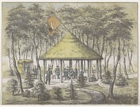 Tempel en tuin te Boekel, 1831 (1831) by anonymous and Jan Oomkens