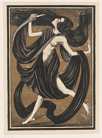 Danseres met draperieën (1919) by Henk Schilling