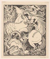 De drakendooder (1880 - 1920) by Henri van der Stok and Henri van der Stok