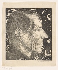 Portret van Beint Mankes (1914) by Jan Mankes