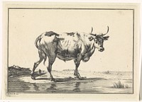 Landschap met koe (1730) by Bernard Picart and Bernard Picart