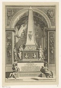 Monument ter gelegenheid van de bruiloft van Jonas Witsen en Elisabet Basseliers (1701) by Jan Goeree, Jan Goeree, Simon Schijnvoet and Simon Schijnvoet