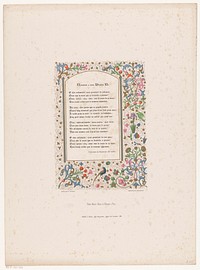 Boekverluchting met bloemenmotief en vogels om een Franse tekst (c. 1829 - c. 1854) by anonymous, Gabriel Toudouze, Gabriel Toudouze, Gustav Silbermann and Henri Jeannin