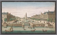 Gezicht op de Oudeschans te Amsterdam gezien vanaf het IJ (1752) by Robert Sayer, Henry Overton II and anonymous