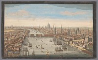 Gezicht op de stad Londen (1751) by Robert Sayer, Thomas Bowles II and Thomas Bowles II