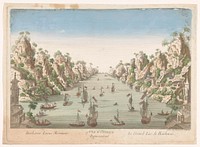 Gezicht op het grote meer te Hanoi (1745 - 1775) by Jean François Daumont and anonymous