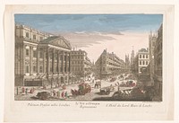 Gezicht op het Mansion House te Londen (1745 - 1775) by Jean François Daumont and anonymous