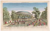 Gezicht op de Rotunda en het Chinese paviljoen op het kanaal in Ranelagh Gardens te Londen met een gemaskerd bal (1752 - 1799) by anonymous, anonymous, Charles Grignion I and Canaletto