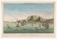 Gezicht op Kaap de Goede Hoop te Zuid-Afrika (1735 - 1805) by Jacques Gabriel Huquier and anonymous