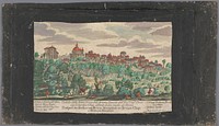 Gezicht op de stad Ariccia (1708 - 1756) by Martin Engelbrecht, anonymous and Jozef II Duits keizer