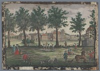 Gezicht op de Hofvijver te Den Haag (1742 - 1801) by Georg Balthasar Probst, anonymous and Isaac van Haastert