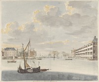 Gezicht op de Binnen-Amstel in Amsterdam (1658 - 1712) by Johan Teyler