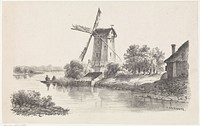 Molen aan het water (c. 1809 - c. 1860) by M Baumhauer