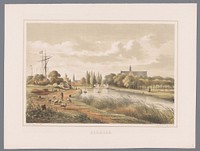 Stadsgezicht te Alkmaar (1845 - 1875) by Bernardus Gerardus ten Berge, Bernardus Gerardus ten Berge and Emrik and Binger
