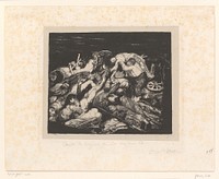 Slagveld met lichamen op een hoop (c. 1890 - c. 1893) by Henri De Groux