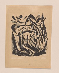 Flusslandschaft (1917) by Josef Eberz