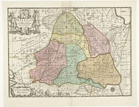Kaart van de provincie Drente (1626 - 1665) by Abraham van den Broeck, Cornelis Pijnacker, Janssonius van Waesberge Officina, Moses Pitt and Steven Swart