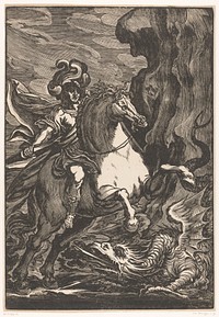 Heilige Joris en de draak (1550 - 1600) by Giuseppe Scolari