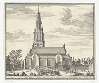 Gezicht op de Zuiderkerk te Amsterdam (1662 - 1720) by Pieter Hendricksz Schut, Nicolaes Visscher I, Nicolaes Visscher II and weduwe Nicolaes Visscher II