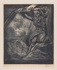 Mozes verbrijzelt de tafelen der wet (1881 - 1931) by Johannes Josephus Aarts