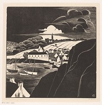 Haven bij eb (1927) by Bernard Essers