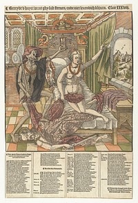 Minnend paar en de Dood (1540 - 1567) by anonymous, Hans Sebald Beham and Peter Warnerssen