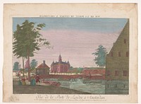 Gezicht op de Leidsepoort te Amsterdam (1755 - 1779) by Kaiserlich Franziskische Akademie, Johann Friedrich Leizelt, Caspar Jacobsz Philips and Jozef II Duits keizer