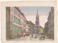 Gezicht op de Klosterstraße en de Parochialkirche te Berlijn (1755 - 1779) by Kaiserlich Franziskische Akademie, J Riedel, Johann Georg Rosenberg and Jozef II Duits keizer