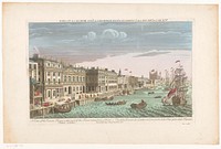 Gezicht op het Custom House aan de rivier de Theems te Londen (1753) by anonymous, anonymous, Thomas Bowles II and Jacob Maurer