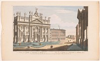 Gezicht op de kerk Sint-Jan van Lateranen te Rome (1750) by Robert Sayer, Monogrammist I G, Thomas Bowles II and Giovanni Battista Piranesi