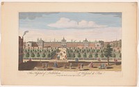 Gezicht op Bethlem Royal Hospital te Londen (1747) by John Bowles, Thomas Bowles II and Jacob Maurer