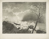 Doorbraak van de Waaldijk bij Loenen, 1809 (1809) by Johannes de Vletter and Jan Lodewijk Jonxis