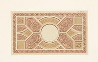 Achterzijde van een bankbiljet van vijfentwintig gulden (c. 1910 - c. 1915) by Pieter Dupont, Johannes Josephus Aarts and Antoon Derkinderen