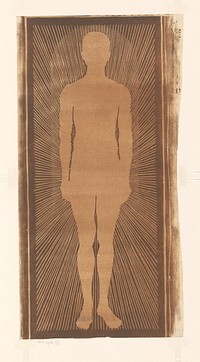 Silhouet van een man met stralen rondom (c. 1914) by Samuel Jessurun de Mesquita
