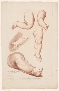 Compositie met drie benen en twee armen (c. 1780) by Roubillac, Philippe Louis Parizeau, Jacques François Chéreau and Lodewijk XVI koning van Frankrijk
