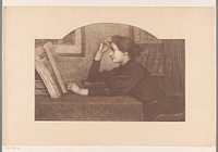 Lezende vrouw, en profil (1880 - 1936) by René Janssens