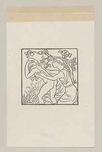 Chloë wast Daphnis in de nimfengrot (1937) by Aristide Maillol