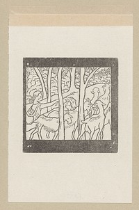 Daphnis leidt zijn geiten terug naar de stal (1937) by Aristide Maillol