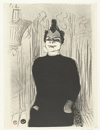 Portret van Nicolle tijdens optreden in muziektheater Gaieté Rochechouart (1893) by Henri de Toulouse Lautrec and Edward Ancourt